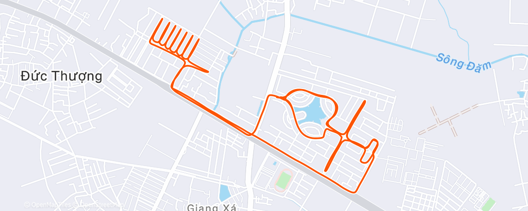 Map of the activity, Morning Run
