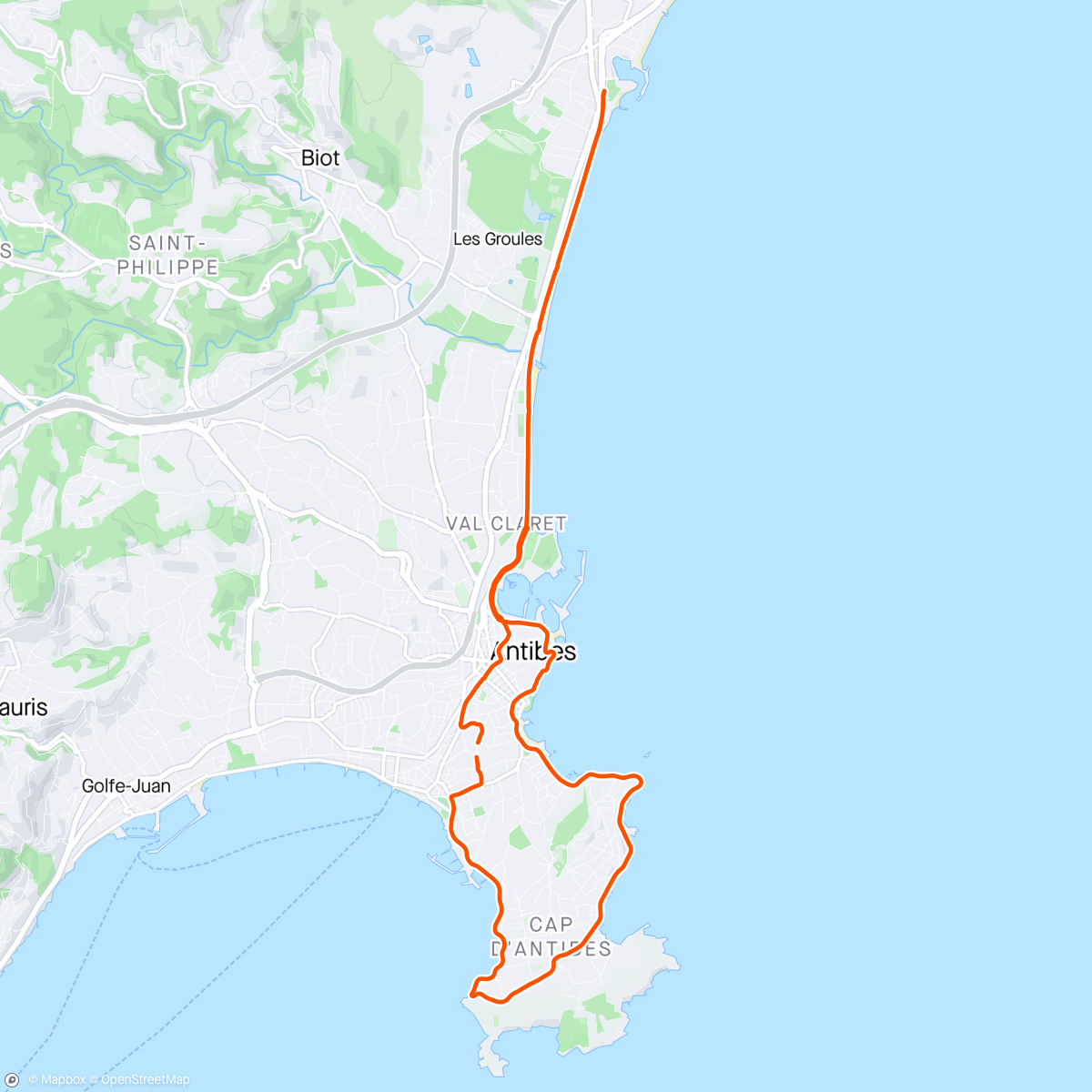 Map of the activity, Last day on the riviera