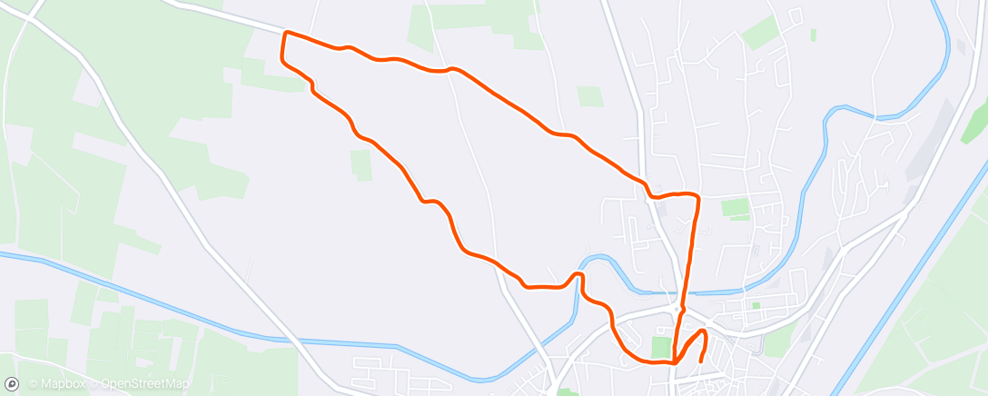 Map of the activity, Course à pied le midi
