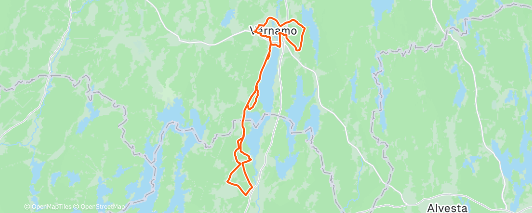 Map of the activity, Morning Mountain Bike Ride