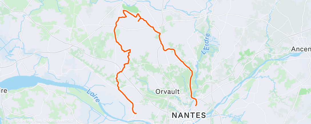 Map of the activity, Afternoon Ride