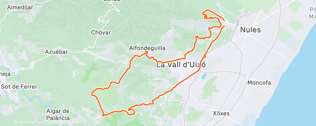 Карта физической активности (Bicicleta de montaña matutina)