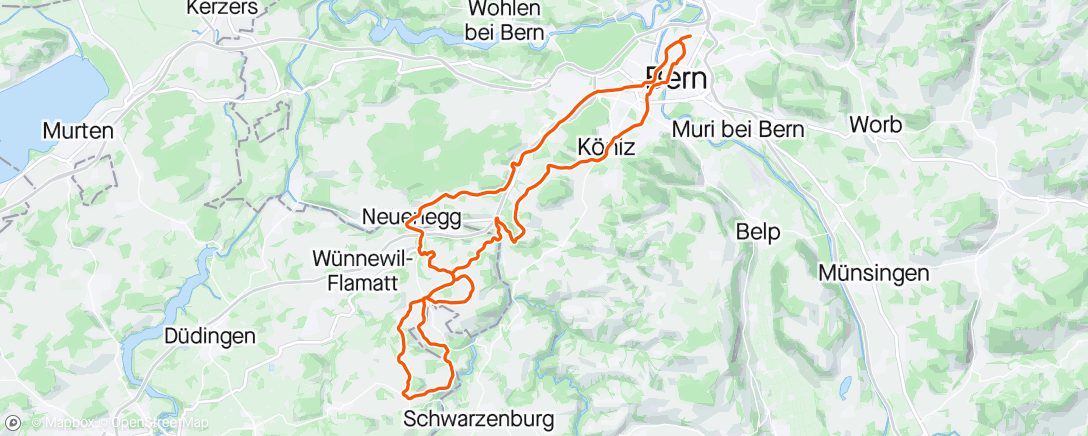 Map of the activity, Fahrt am Morgen