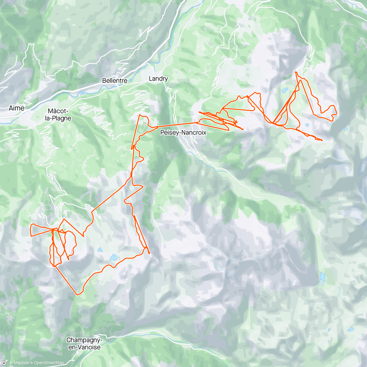 Map of the activity, Laatste pittig skidagje van het jaar