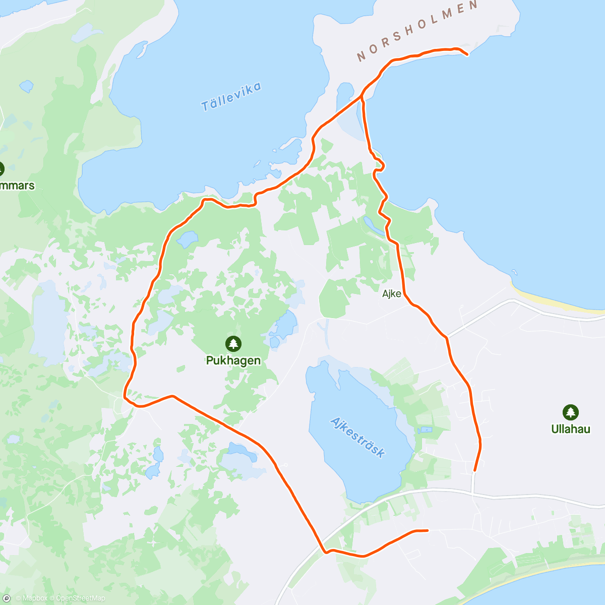 Map of the activity, En upptäckar tur på Fårö 🐑🐑🐑