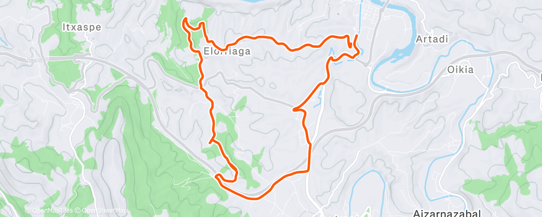 Map of the activity, Afternoon Ride
