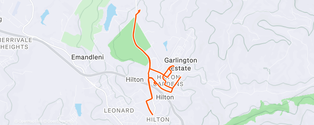 Map of the activity, Morning Run