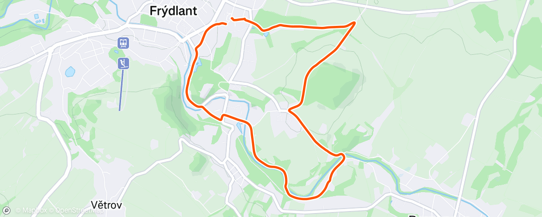 Map of the activity, Prochajda Vánoční