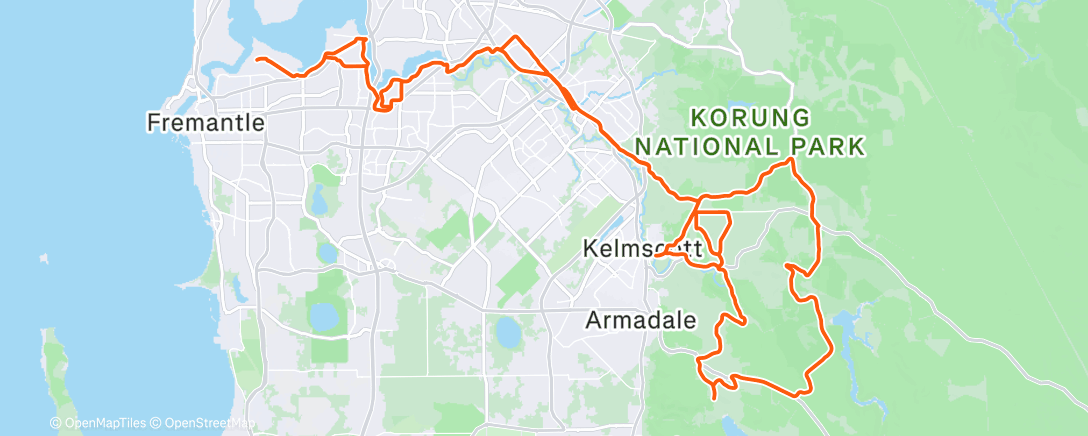 Map of the activity, Morning Ride