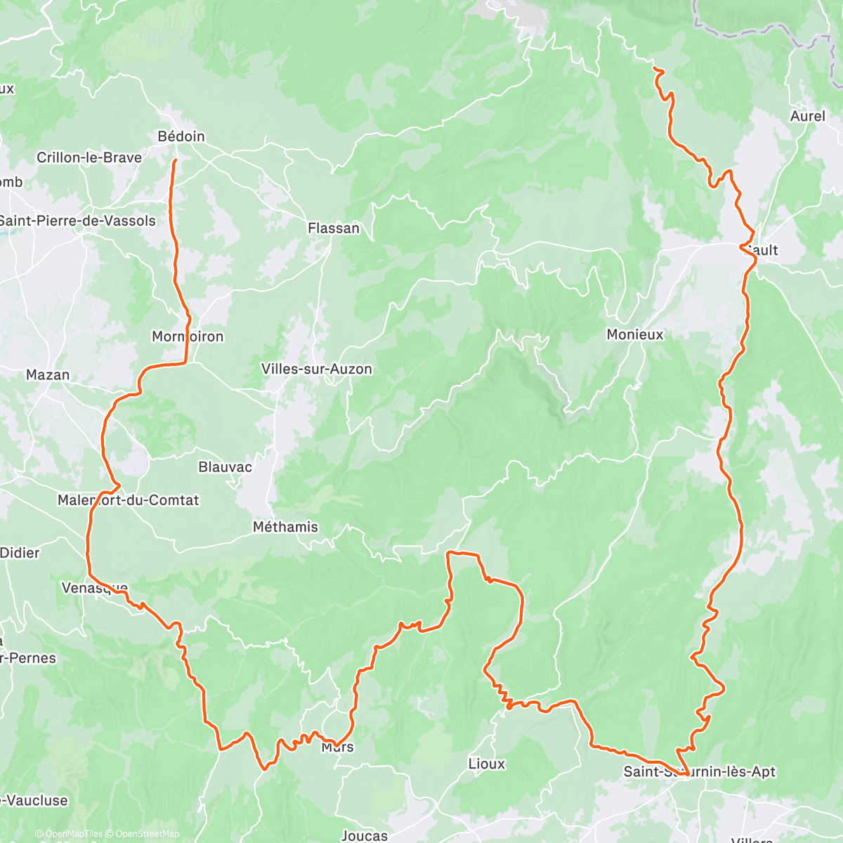 Map of the activity, ROUVY - Sepp Kuss's Climbing Gambit