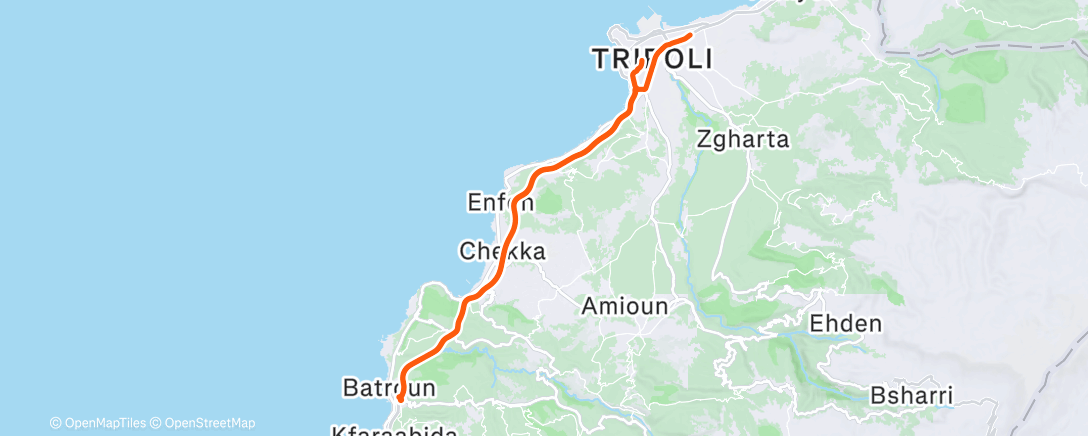 Карта физической активности (Afternoon Ride)