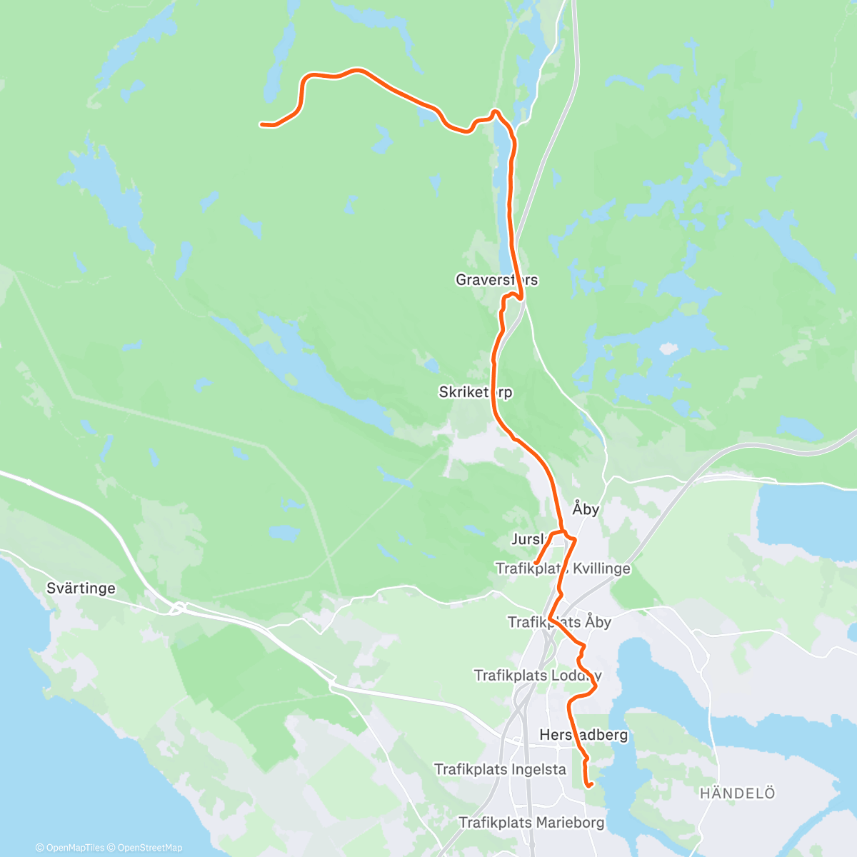 Map of the activity, Morning Ride