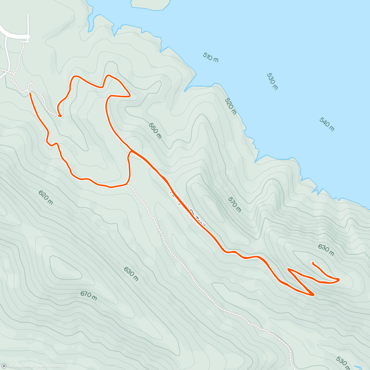 Mapa de la actividad, Lake Pleasant Hike