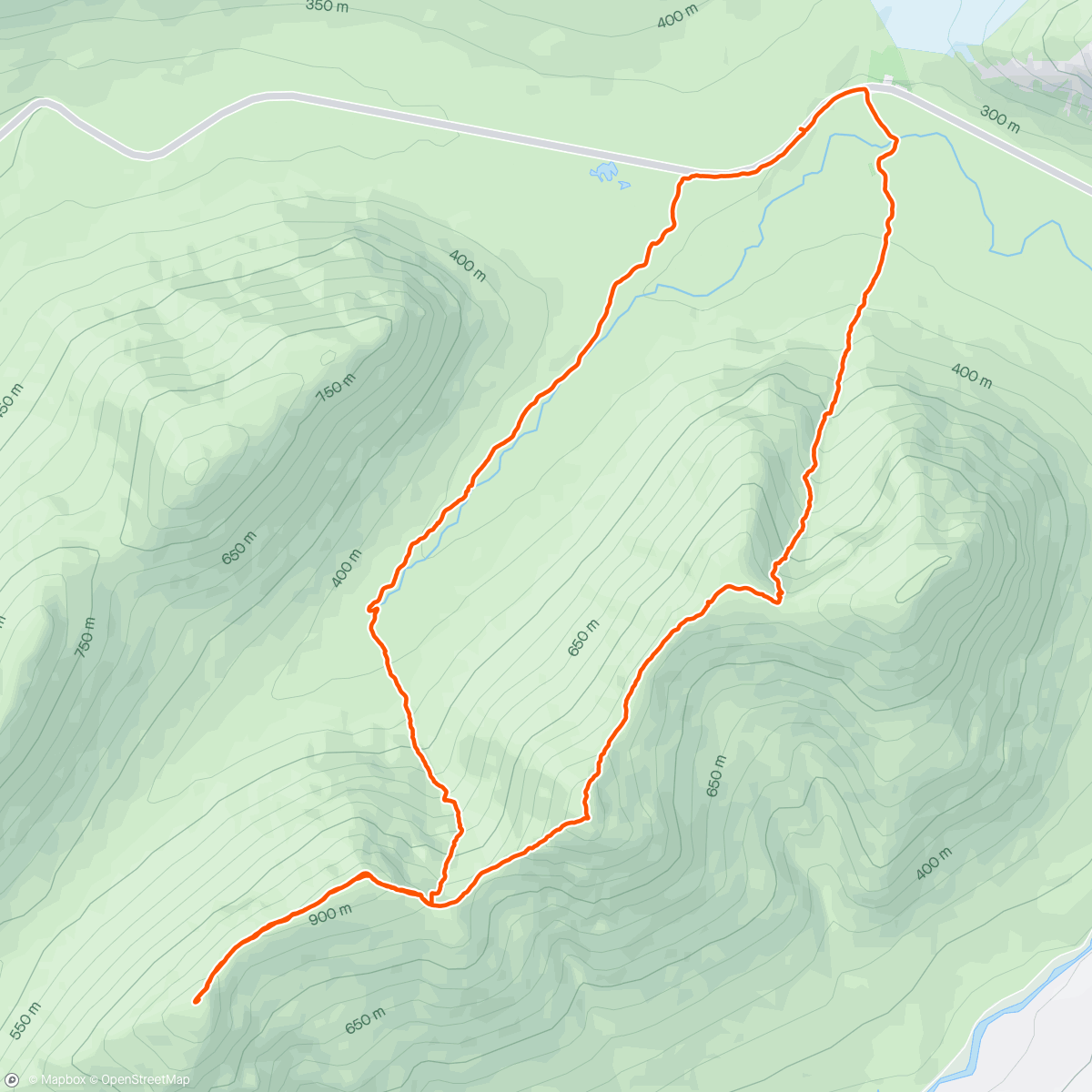 Map of the activity, Stob na Broige