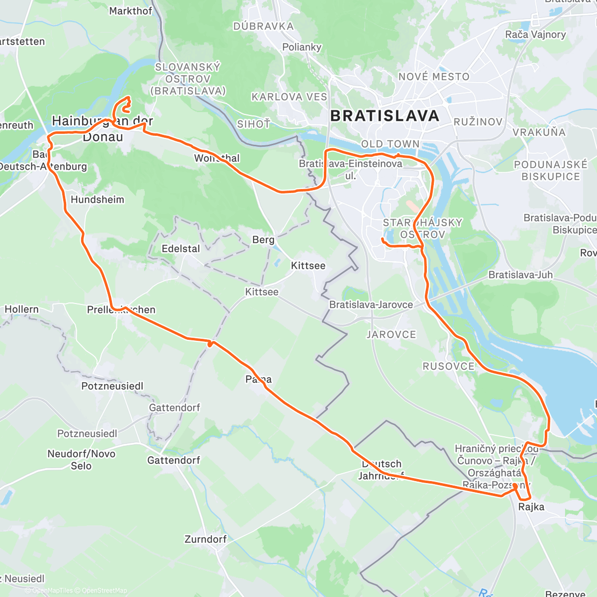 Map of the activity, Afternoon Ride