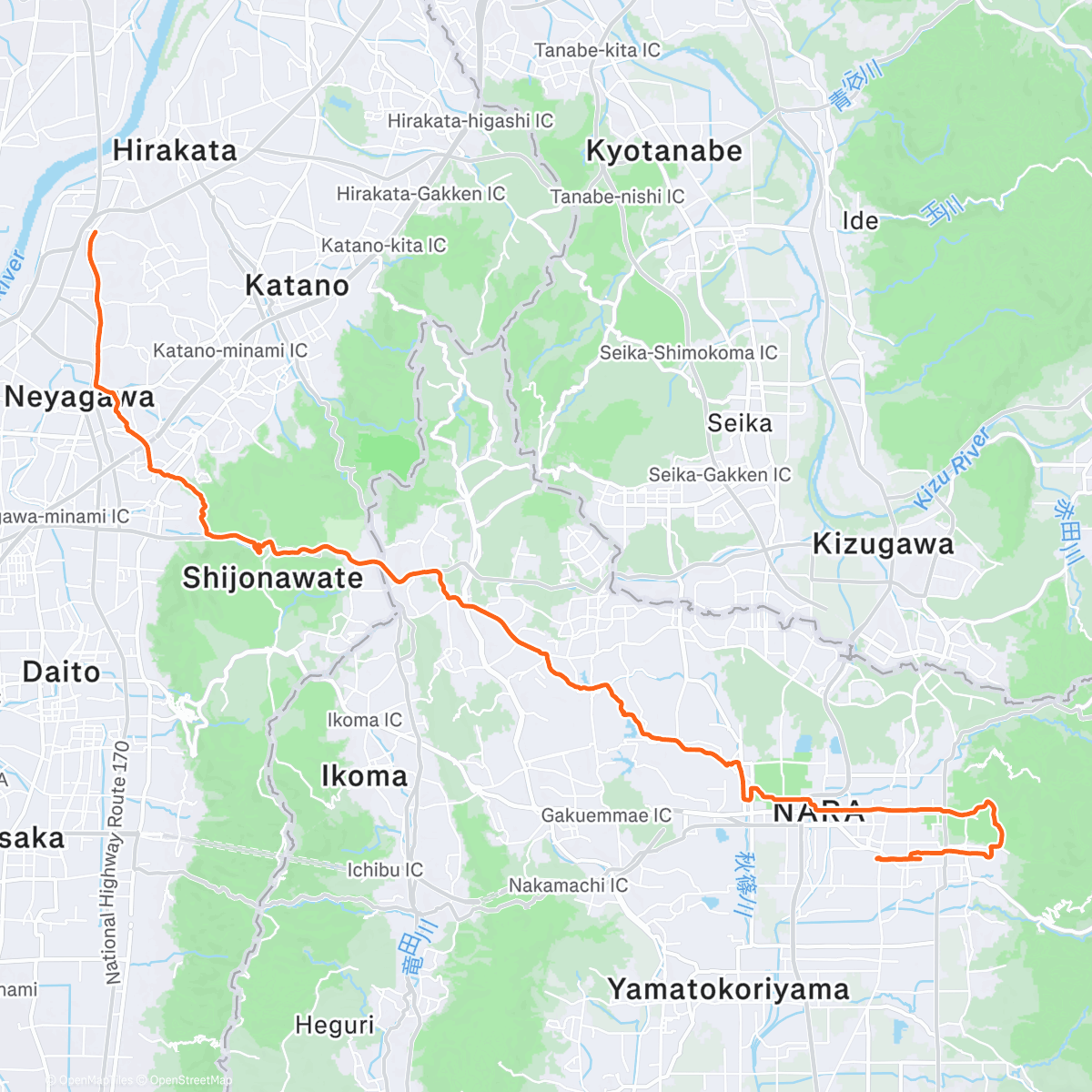 Map of the activity, LSD to Nara