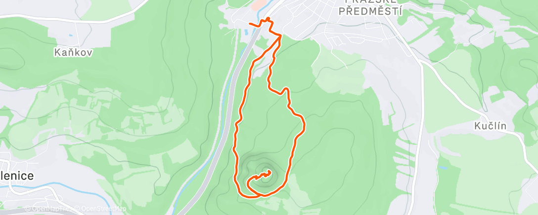 Map of the activity, Vianocna rychlovka na Borni