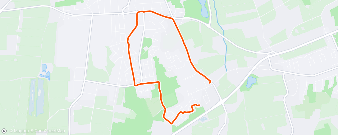Map of the activity, Afternoon Run