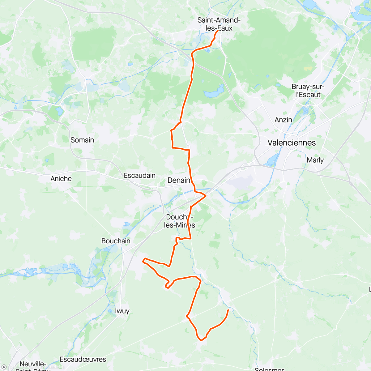 Map of the activity, Day before