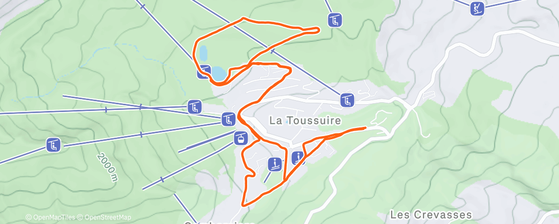 Map of the activity, Séville S9-1 50' tranquille dans la neige