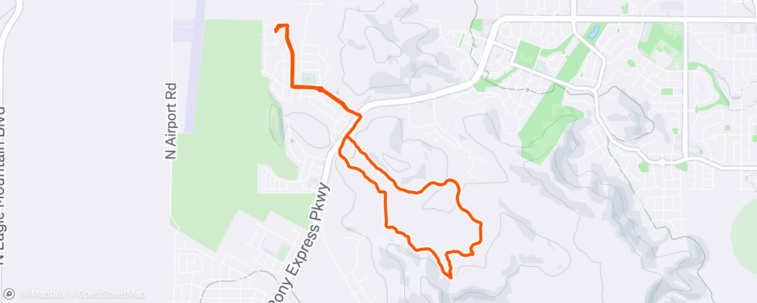 Map of the activity, Evening Mountain Bike Ride