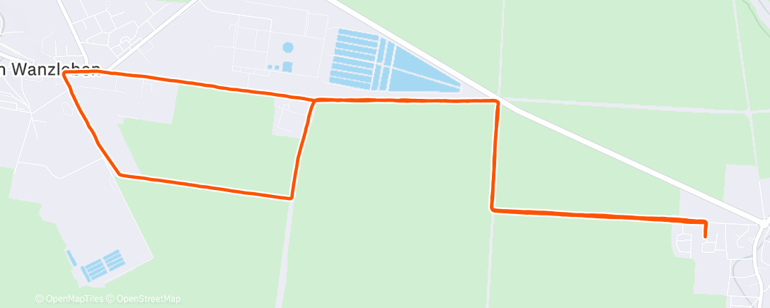 Map of the activity, Lauf am Morgen