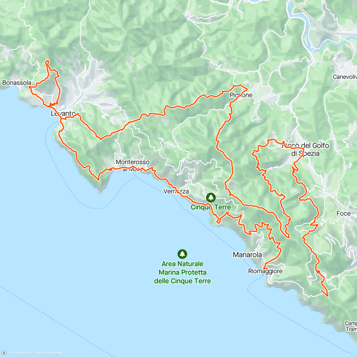 Map of the activity, Sciacche Trail. A Monster. But a nice one 🤩