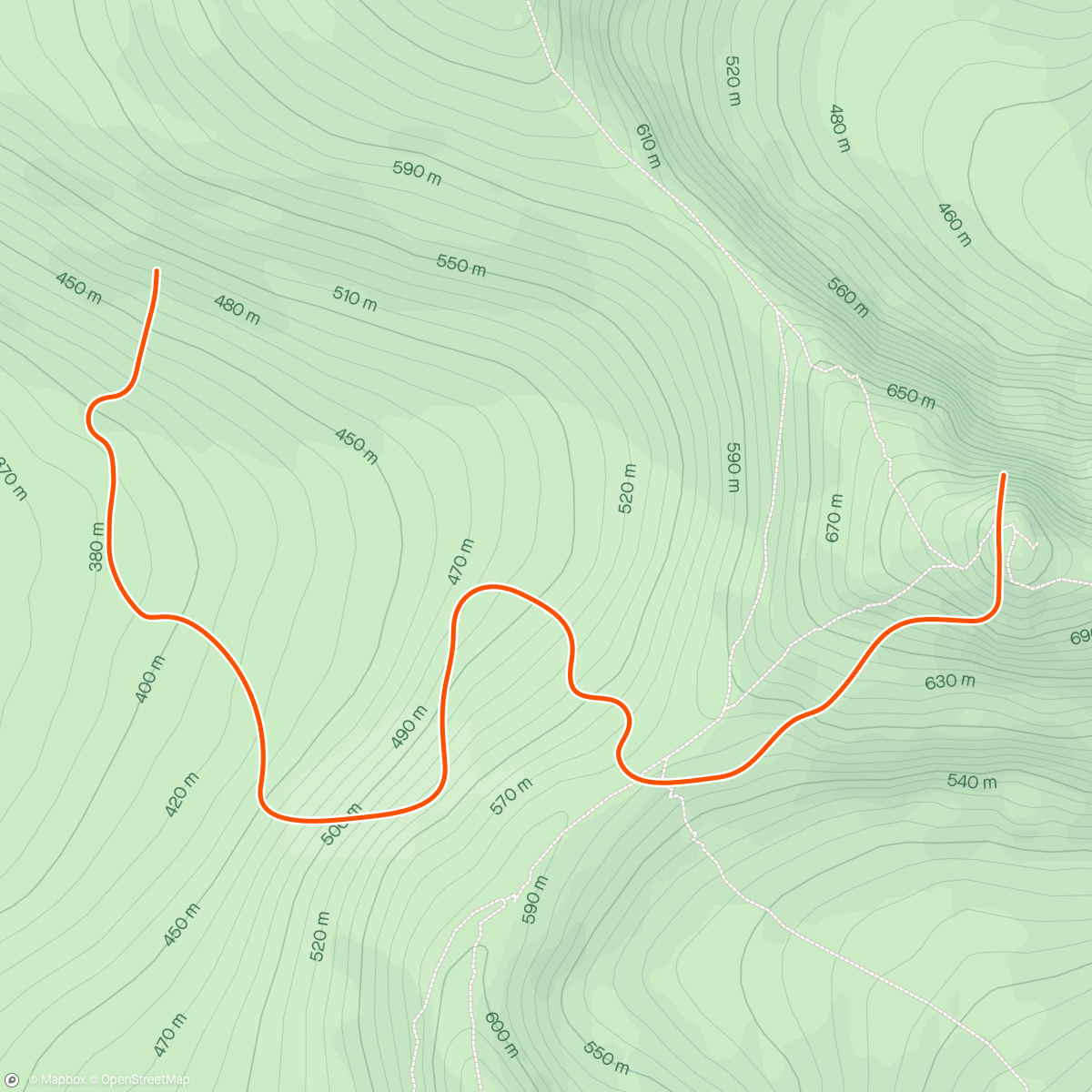 Map of the activity, 30' caminhada