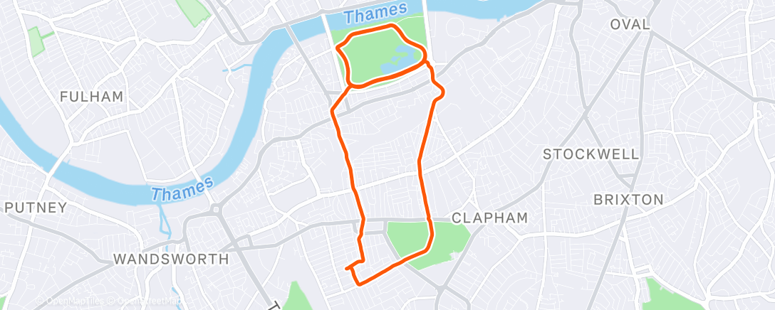 Map of the activity, 5 miles of Battlesea loops