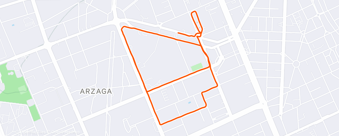 Map of the activity, Lunch Run