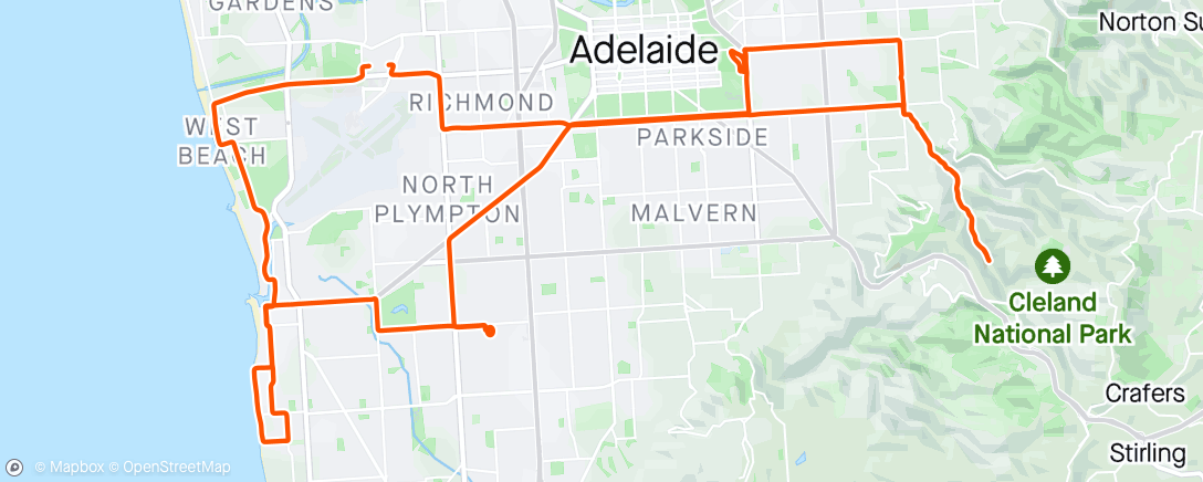 Map of the activity, Afternoon Ride