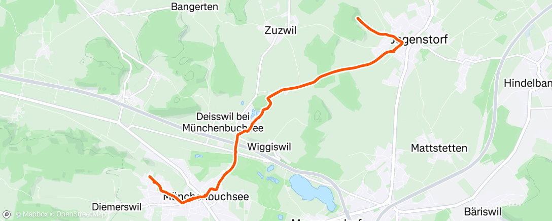 Map of the activity, Lauf am Nachmittag