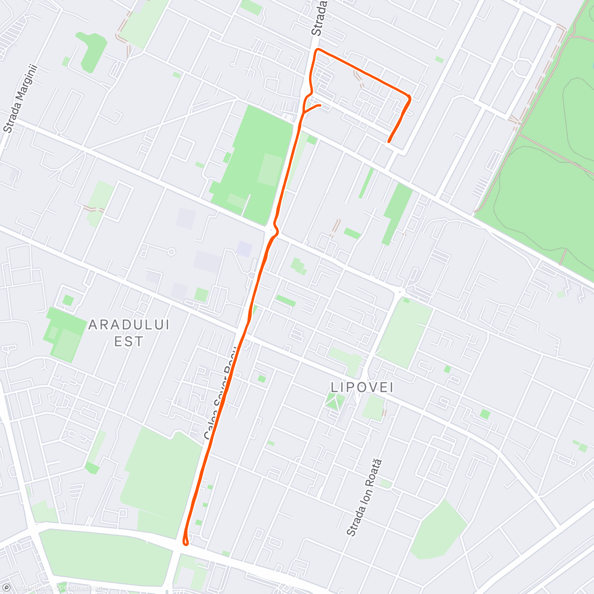 Map of the activity, Night Run