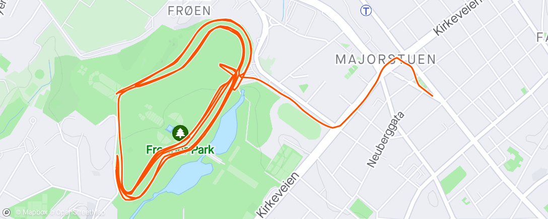 Map of the activity, 10 x 3 med løpegruppa i Oslo💪