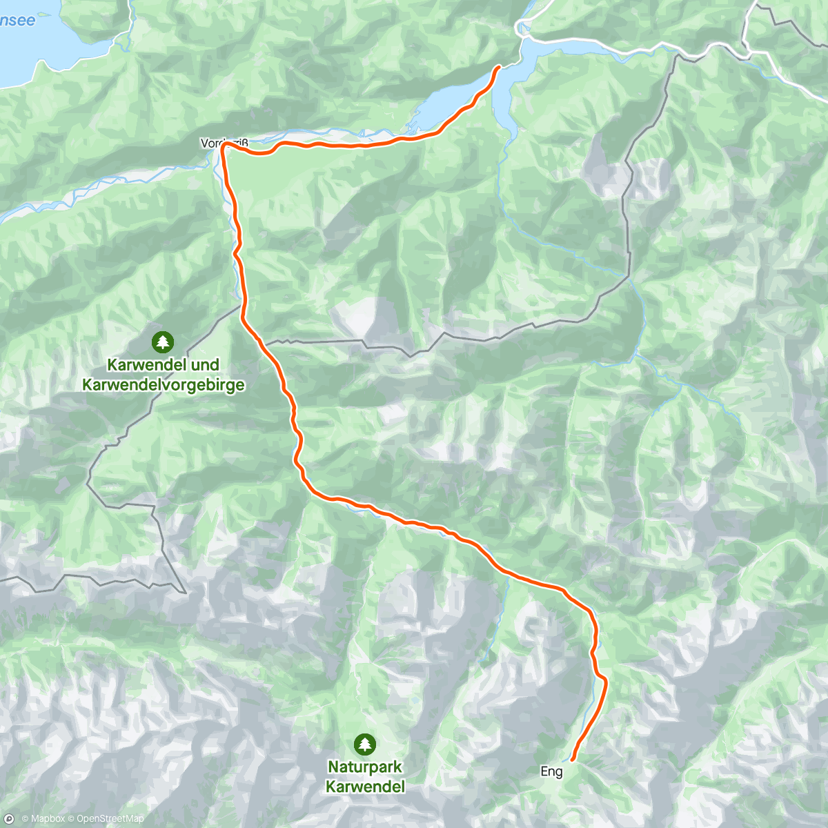 Map of the activity, Afternoon Ride