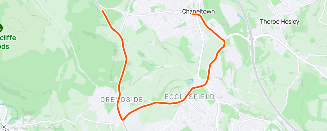 Map of the activity, Not convinced about this pace at all. More like 9.40ish. 😂