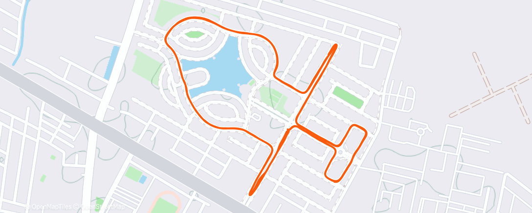 Map of the activity, Evening Run