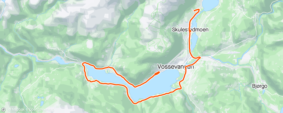 Map of the activity, Rundtur Voss