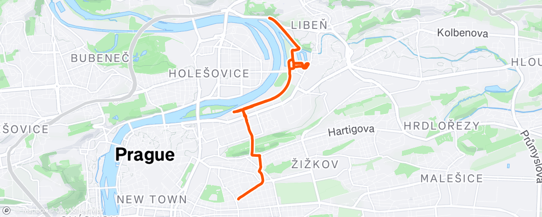 Карта физической активности (Afternoon Run - 10km @ 6:20)