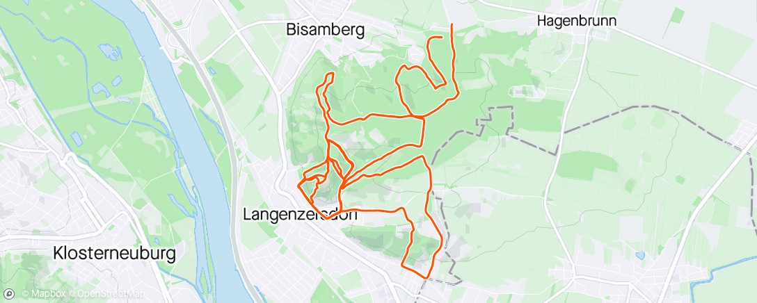 Map of the activity, Bisamberg Fahrt