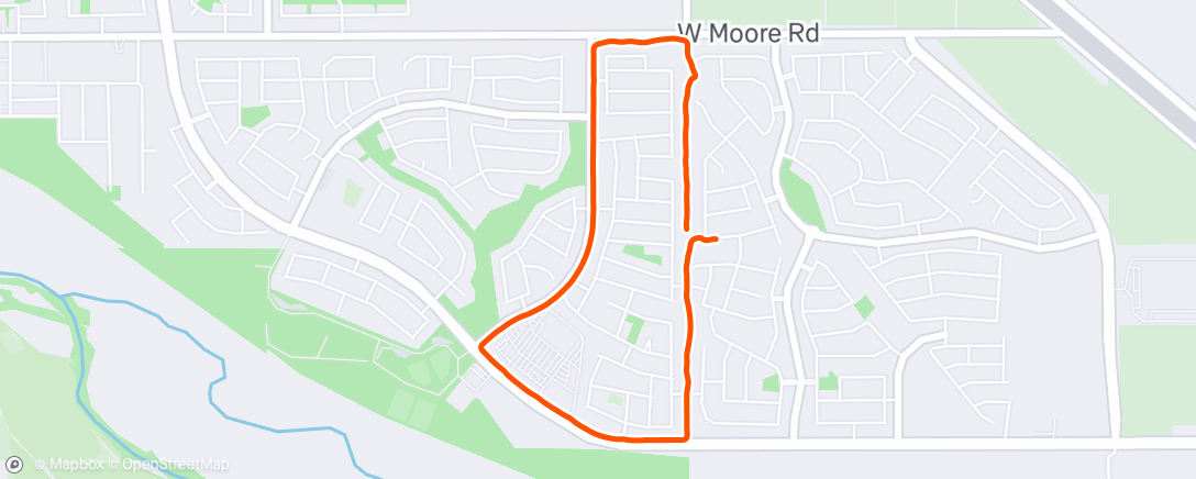 Map of the activity, Morning Run