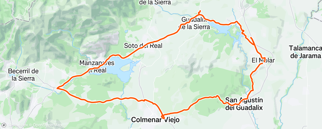 Map of the activity, Bicicleta por la mañana