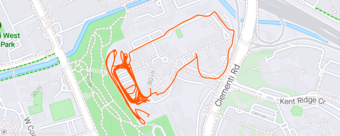 Map of the activity, Local stroll with backpack on