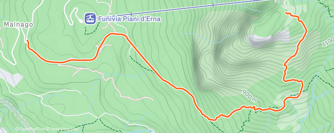 Map of the activity, Discesa in compagnia post gnocchetti