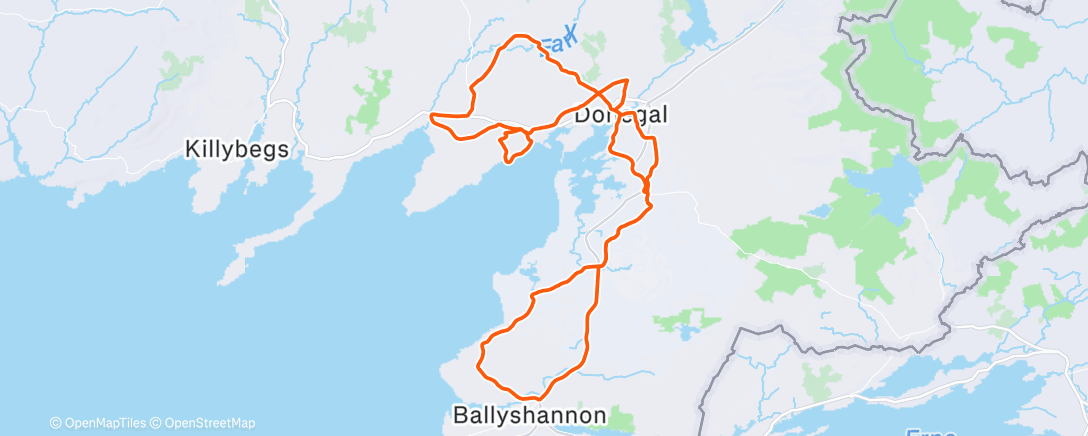 Карта физической активности (Endurance Ride by Feel (Free Route))