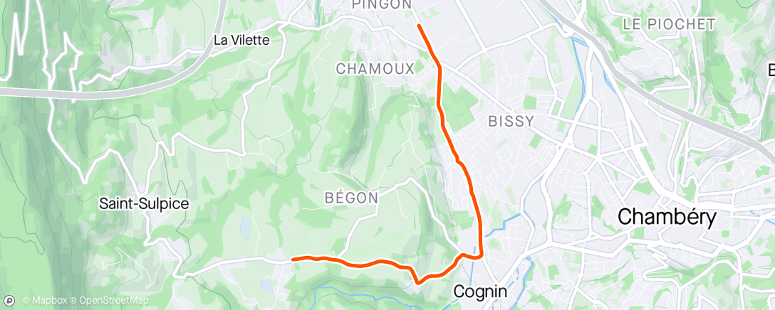 Map of the activity, Cyclisme