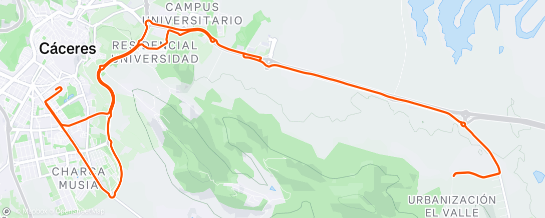 Map of the activity, Afternoon Mountain Bike Ride