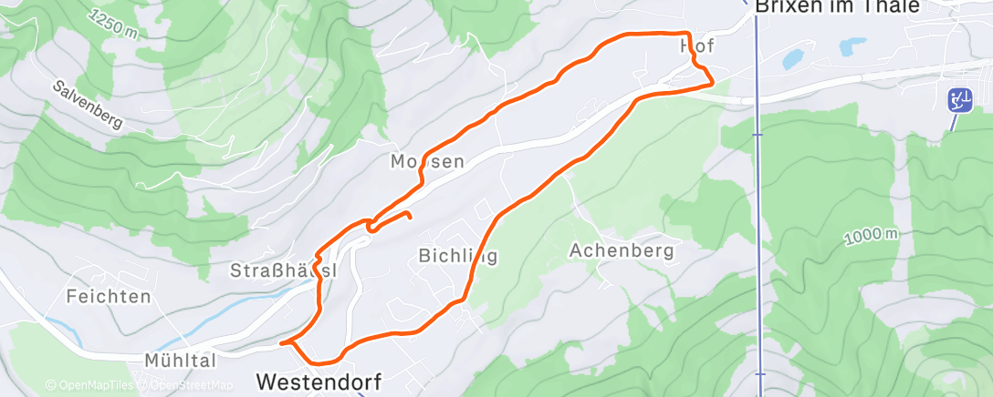 Map of the activity, Lauf am Morgen