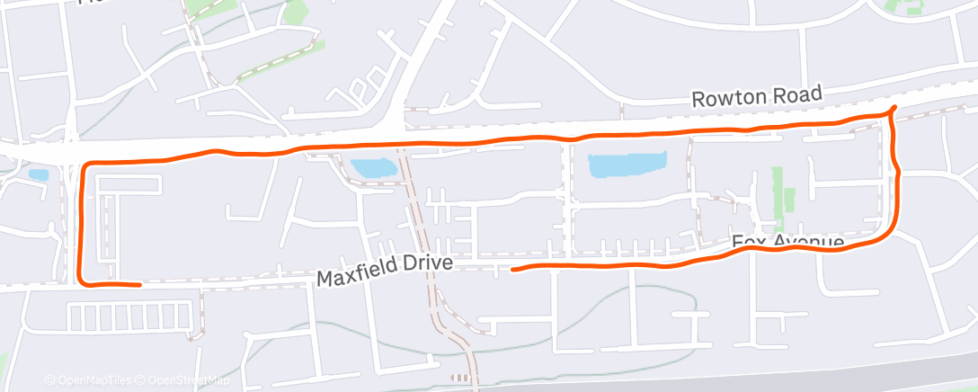 Map of the activity, Morning Run