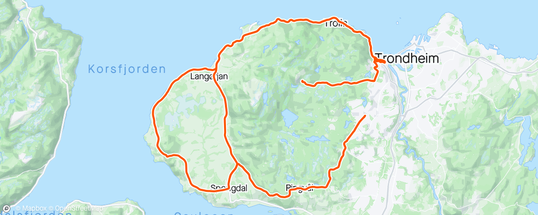 Mappa dell'attività Langtur med trøkk